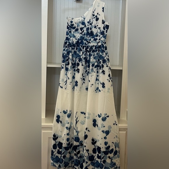 Made with Love Blue and White One-Shoulder Dress | M | NWT - Picture 7 of 9